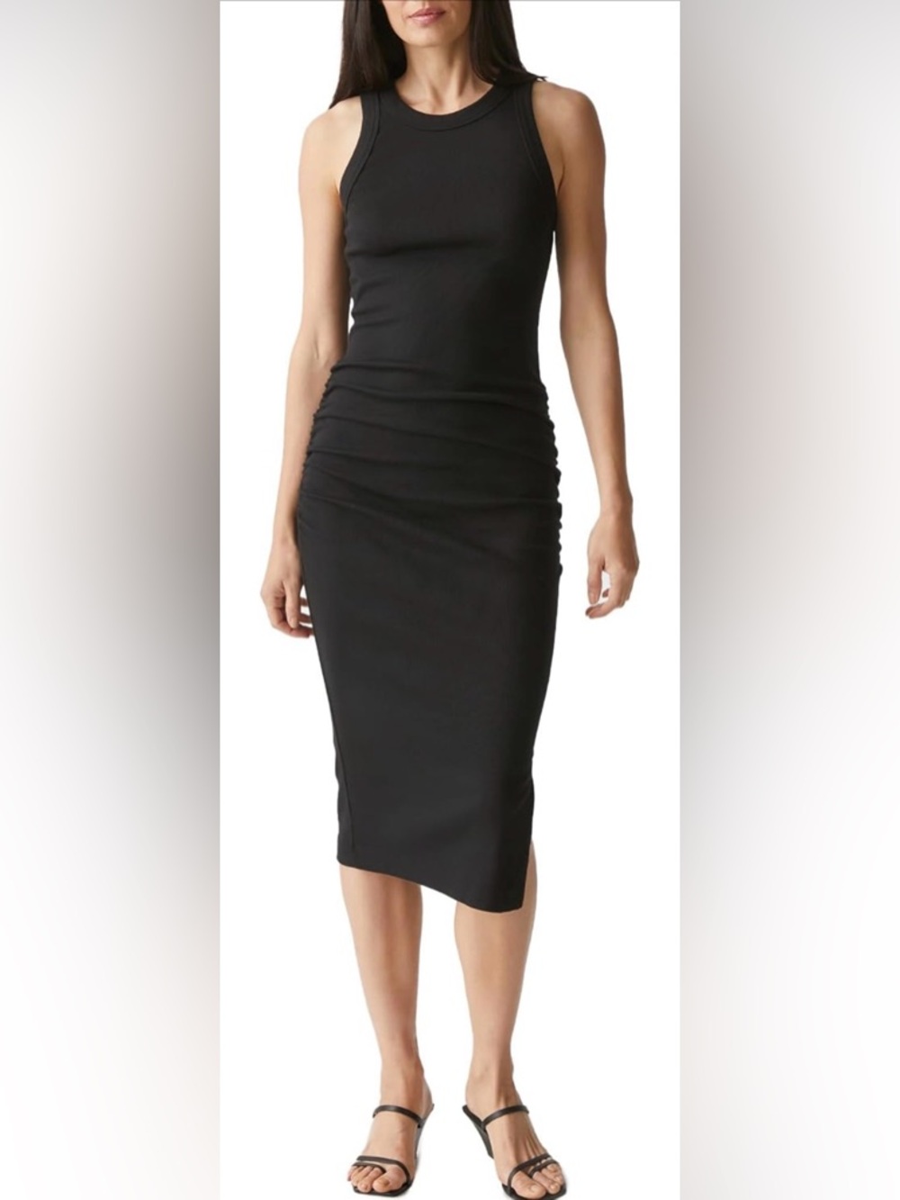 Michael Stars Black Ruched Bodycon Dress - Picture 4 of 11